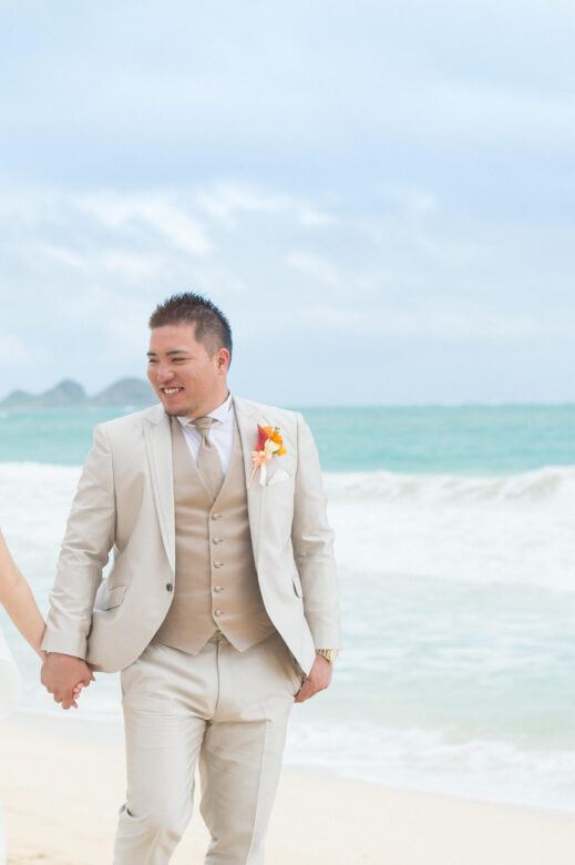 ハワイで挙式する山川穂高と妻の麻衣子の画像